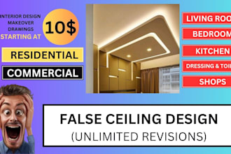 professional 2d false ceiling design for stunning interiors