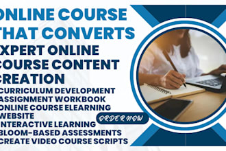 do curriculum research and create your online course content