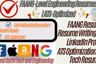 write and edit a faang level engineering resume for tech, software, and sales