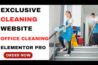 design cleaning website office cleaning development website with elementor pro