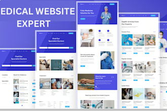 design wordpress wix medical fitness clinic dentist doctor healthcare website