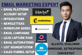 create klaviyo mailchimp ecommerce email marketing sales funnel automation flows