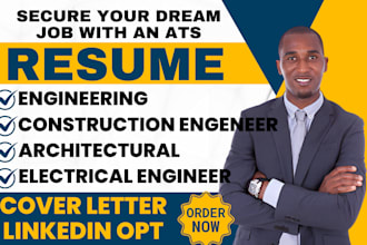 write construction engineering, architecture, mechanical engineer resume, CV