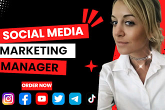 social media marketing manager and management, instagram and facebook reels