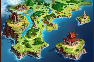 create a custom map for fantasy, scifi, book or boardgame