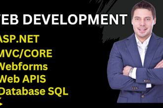 build dotnet mvc, asp net core website and API  as a fullstack developer for you