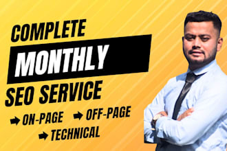 do complete monthly SEO service with high da pa backlink
