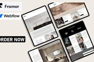 design responsive framer landing page framer website webflow website animation