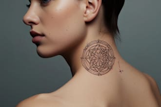 do minimal linework tattoo design for you