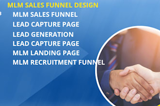 setup MLM recruitment funnel, MLM landing page, MLM sales funnel, MLM promotion