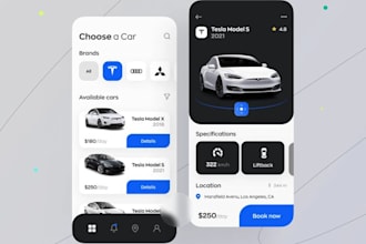 develop car rental app, car buying and selling app, car auction app, car trade
