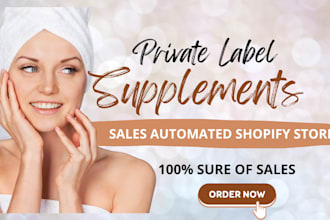 design private label health and wellness supplement shopify store website design