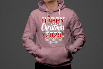 create ugly christmas sweater and t shirt design