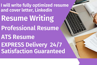 write fully optimized resume and cover letter, linkedin