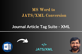 convert research articles into jats XML format