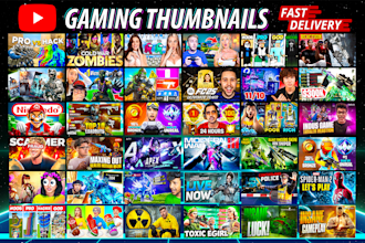 design viral gaming youtube thumbnail