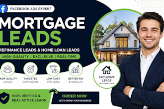 generate mortgage leads refinance leads and home loan leads using facebook ads
