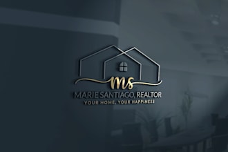 do real estate realtor property and construction logo with business card design