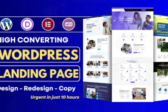 build wordpress elementor landing page, build wordpress landing page elementor