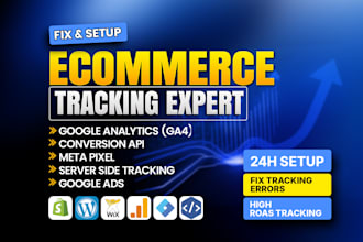 setup ga4 ecommerce tracking, google ads, meta pixel, GTM, server side, and capi