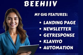 setup beehive landing page beehiv newsletter, design beehiiv newsletter