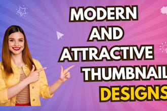 make professional thumbnails for fiverr gigs and youtube
