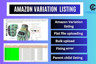 create or fix amazon product listing or parent child variation listing