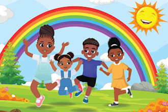 create children story book illustration