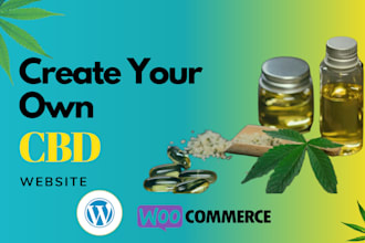 design cbd, hemp, cannabis ecommerce website, wordpress woocommerce store