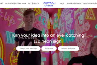 design neon shopify store neon light neon signs dropshipping store neon website