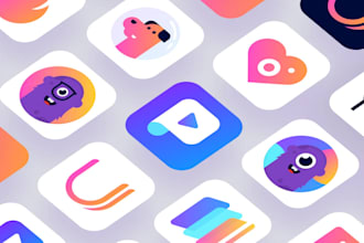 design unique and modern app icon logo for ios and android