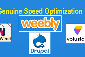 boost real speed of drupal, weebly squareup, shopwired, volusion site