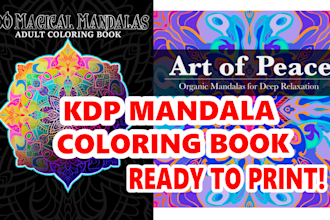 do original coloring book mandala design for KDP