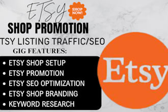 etsy shop setup, etsy shop promotion to boost etsy sales and etsy traffic, seo