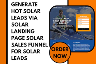 generate solar leads solar landing page solar sales funnel solar leads website