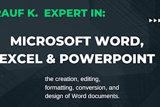 microsoft word, excel and powerpoint specialist