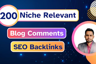 200 niche relevant blog comment authority SEO backlinks