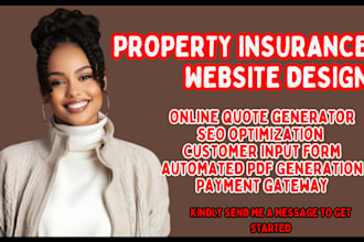 property insurance website home insurance website mortgage website landing page