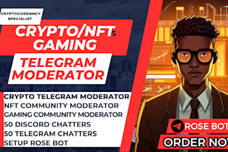set up telegram rose bot,gaming nfts crypto community moderator