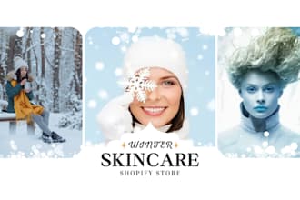 winter skincare shopify store beauty website skincare or cosmetic store