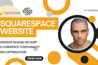 create modern squarespace website design or redesign, squarespace website