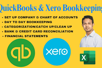 do accounting and bookkeeping via quickbooks xero excel