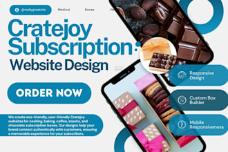design cratejoy website coffee cooking baking snacks subscription box website