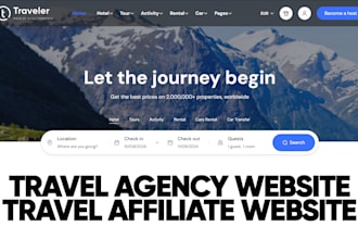 design travel website travel affiliate website vacation website
