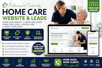 home care website home care leads home care logo senior care  elderly care leads