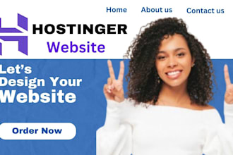 design wordpress website on hostinger, bluehost godaddy, duda, wix ecommerce,wix
