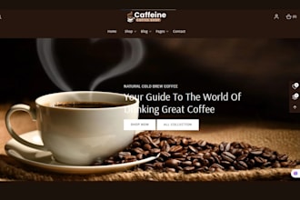 design coffee shopify store branded coffee store coffee website matcha store