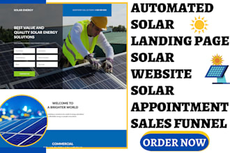 build solar appointment leads solar landing page solar website solar lead funnel