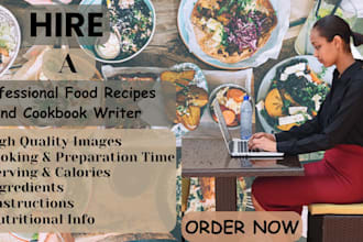 write and design amazing food recipes cookbook recipe book ebook writer article