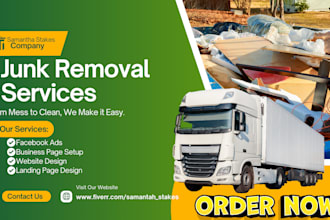 design wordpress junk removal website handyman website junk removal landing page